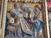 reredos: adoration of the shepherds