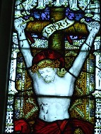 Kempe glass: crucified