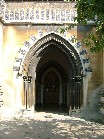 the original entrance arch reset
