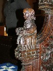 medieval bench end to churchwardens' pew