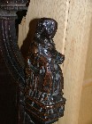 medieval bench end to churchwardens' pew