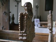 woman with a rosary