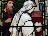 Joseph and Mary with two doves