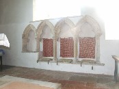 piscina and sedilia