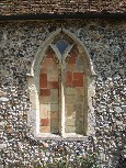bricked-up porch window