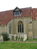 dormer window above entrance to Broke mausoleum