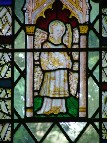 medieval Saint with horned head - possibly intended as Moses?