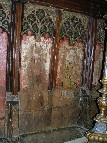 rood screen: St Agatha and St Faith