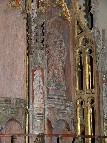 font cover: niche with modern statue of St John