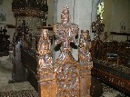 bench ends: St Catherine and St Margaret