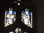 upper lights: fragments of 15th century figures
