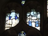 upper lights: fragments of 15th century figures