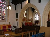 through to the high altar from the aisle